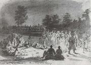 Arthur Lumley Awaiting  the Enemy oil painting reproduction
